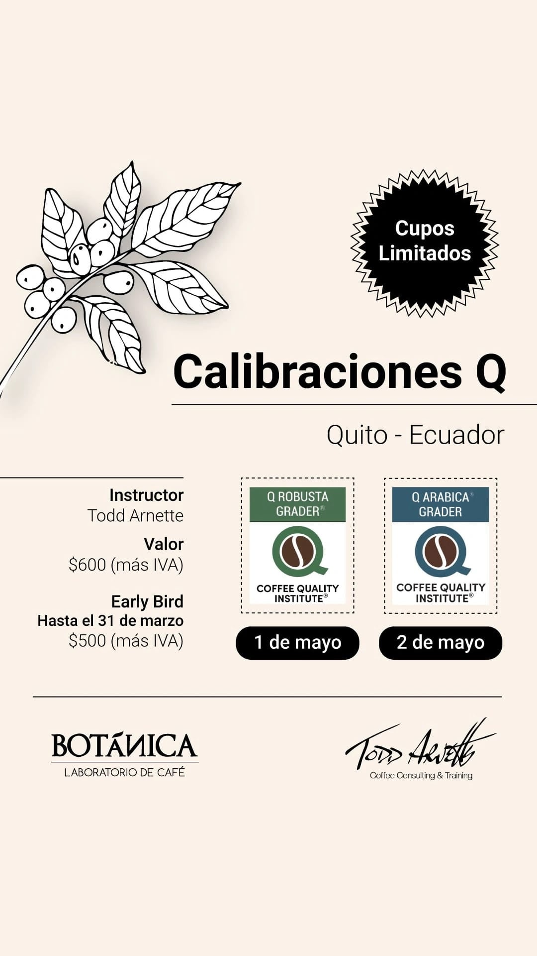 Arabica Q Grader Calibration Course